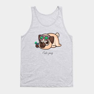 Cute pug love Tank Top